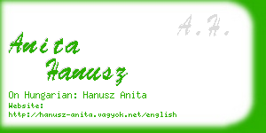 anita hanusz business card